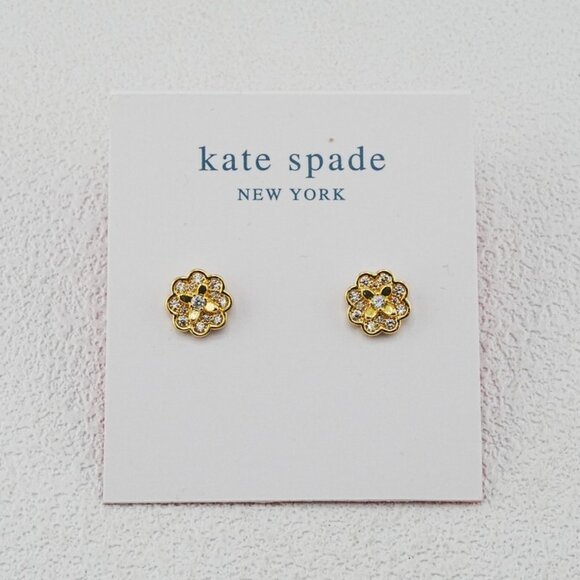 Kate Spade Metal Four-Leaf Clover Stud Earrings - Picture 4 of 4